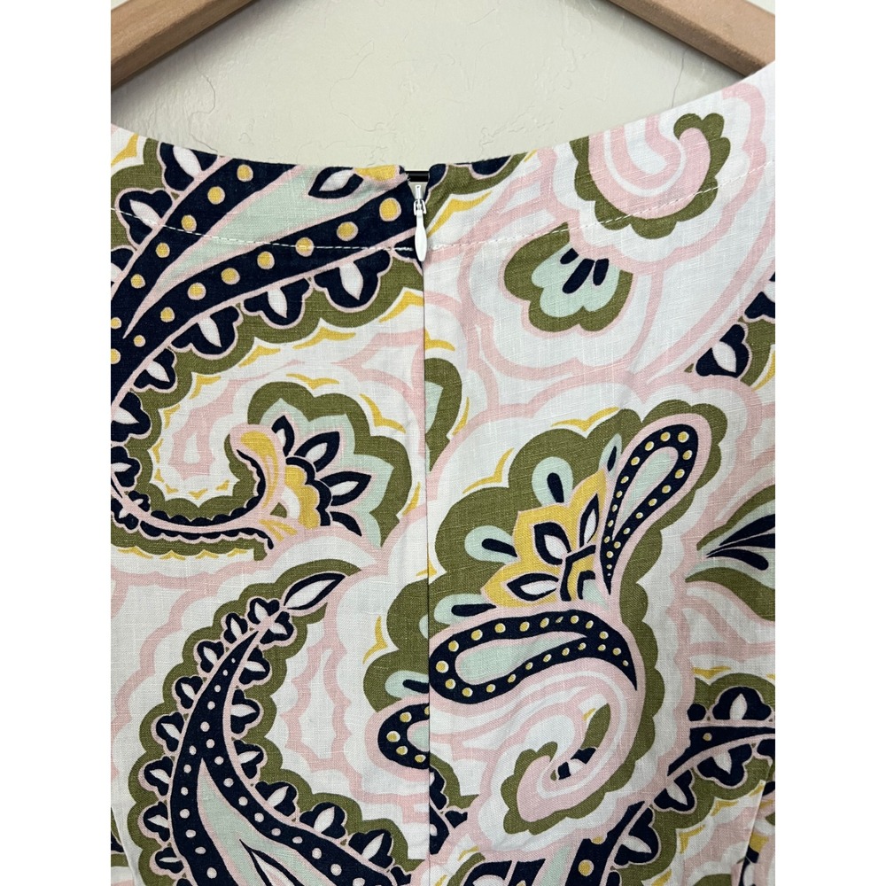 Boden Laurie 100% Linen Shift Dress Dress Size 6 P Paisley Print - Picture 7 of 7
